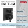 Angular Modern Monitor&reg; 17 Series Valve Trim with 3-Setting Integrated Diverter